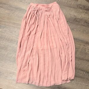 Chic Pink Pleated Kids Skirt